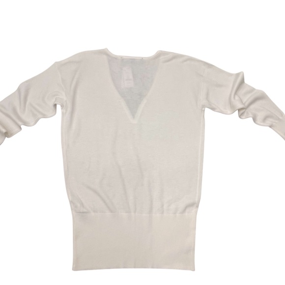 White House Black Market Women's Sweater V Neck Petite Size: XXS New Ecru NWT - Picture 3 of 9